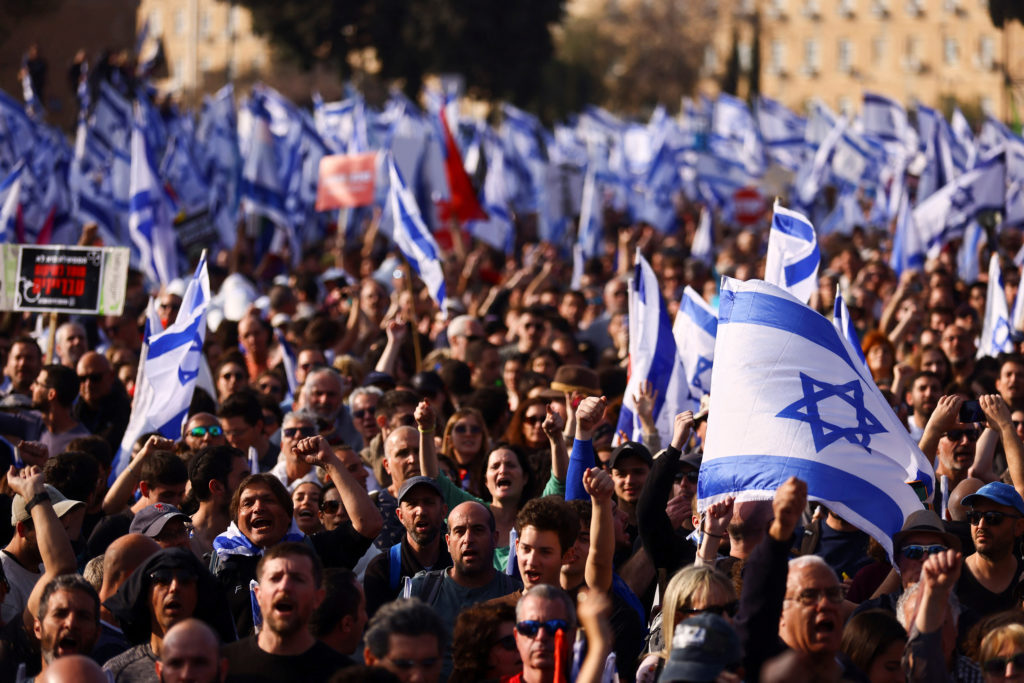 Israelis flocked to the streets of their disapproval of the government