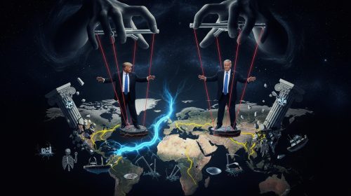 is a wider global war beginning analysis 2026 showing a global network map with shifting light clusters and uncertainty patterns