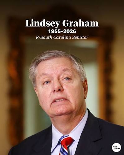 Lindsey Graham death 2026 - realistic editorial image of U.S. Senator Lindsey Graham at the Capitol with news-style text overlay