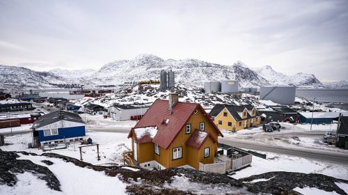 Greenland oil exploration equipment near an Arctic port amid growing questions over Trump and Greenland