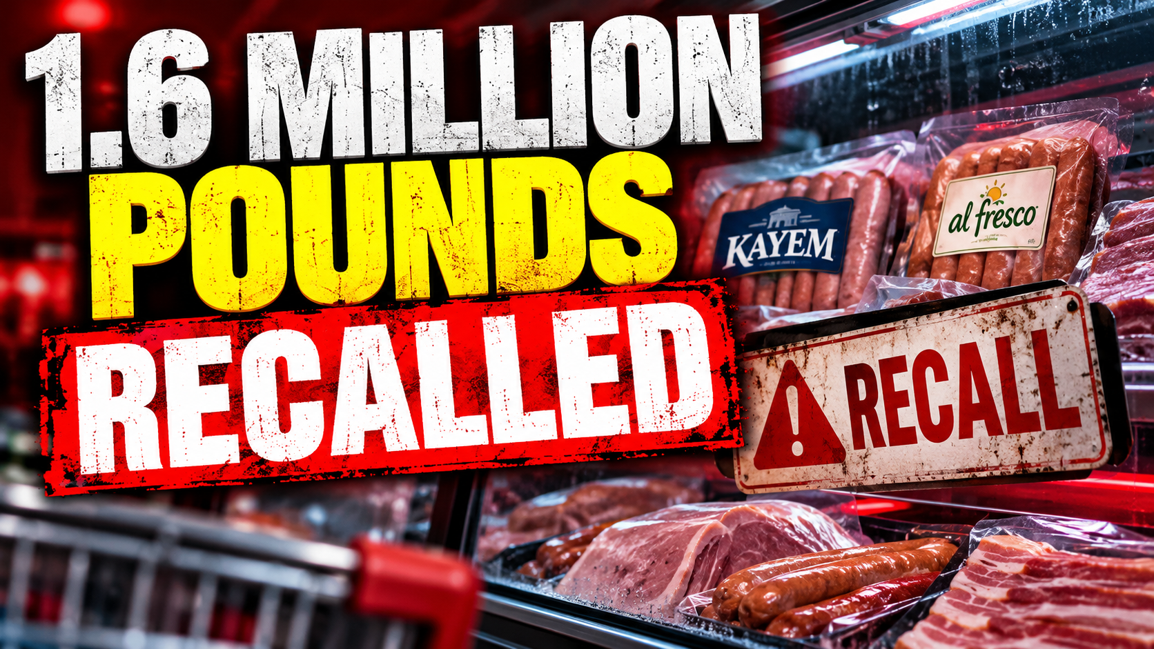 Dramatic image illustrating the October 2026 recall of nearly 1.6 million pounds of meat and poultry due to unsafe storage temperatures.